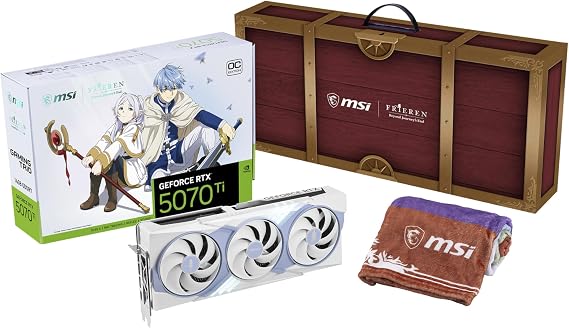 msi Gaming RTX 5070 TI 16G FRIEREN Edition OC Graphics Card (16GB GDDR7, 256-bit, Extreme Clock 2572 MHz, DisplayPort x 3 2.1a, HDMI 2.1b, NVIDIA Blackwell Architecture)
