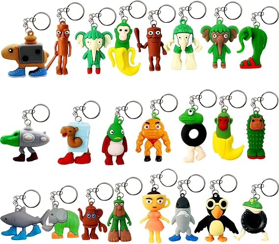 24PCS Brainrot Toys Italian Memes Keychain Tung Tung Tung Sahur Keychain Tralalero Tralala Toys Figurine Easter Stuffers Gift for Easter Birthday
