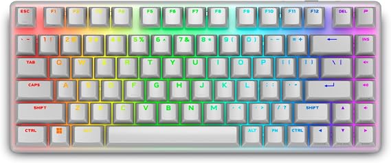 Alienware Pro Wireless Gaming Keyboard, Linear Mechanical, RGB | 2.4GHz, Bluetooth 5.1, USB Wired, N-Key Rollover, PBT Double-Shot Keycaps, Detachable USB Paracord Cable, Lunar Light