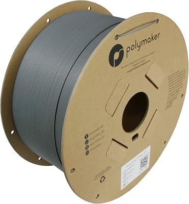 Polymaker PA6-GF Nylon Filament 1.75mm 2kg Grey Glass Fiber Nylon 3D Printing Filament - PolyMide PA6-GF Warp Free 3D Printer Filament