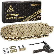 520 Motorcycle Chain, 120 Links O-Ring, Alloy Steel, Single Strand, Heavy Duty Drive Chain for Motorcycles, Bicycles, Go Karts, Mini Trail Bikes