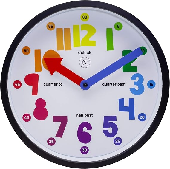 NEXTIME 10-Inch Multicolor Sophia Wall Clock