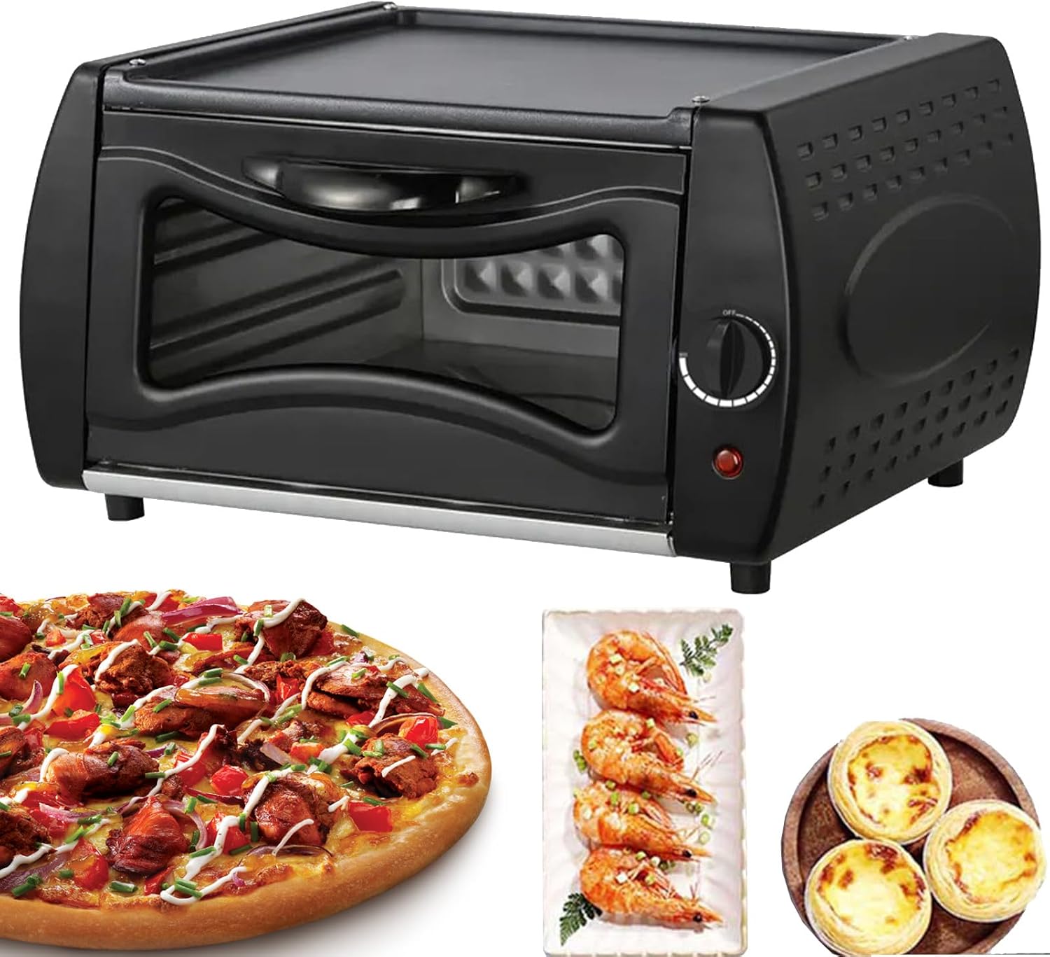Tandoor Oven Mini Pizza Chapati Roti,Electric Tandoor Oven With Bake TrayBake RackTray Handlesquare door