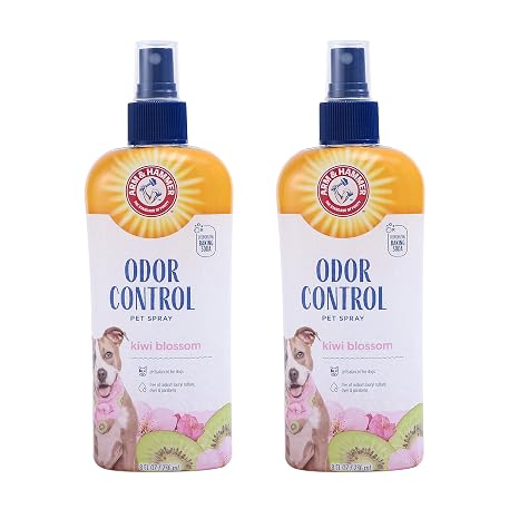 Arm & Hammer Super Deodorizing Dog Spray, Kiwi Blossom, 8 Fl Oz, 2-Pack