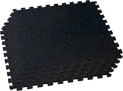 Velotas 38-Inch Thick Interlocking Foam Tiles with Rubber Top - Personal Fitness Mat, EVA Foam Puzzle Floor Tiles, for Home Gym Workouts