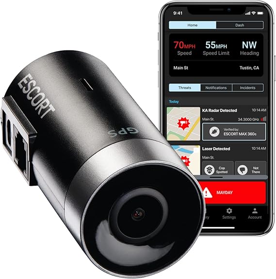 Escort M2 Smart Dash Cam, 1080P Full HD Video Dash Cam, Incident Reports | Parking Mode, Drive Smarter App, Wi-Fi & GPS, 16GB Micro SD Card, Compatible with MAX 360c, MAX 360