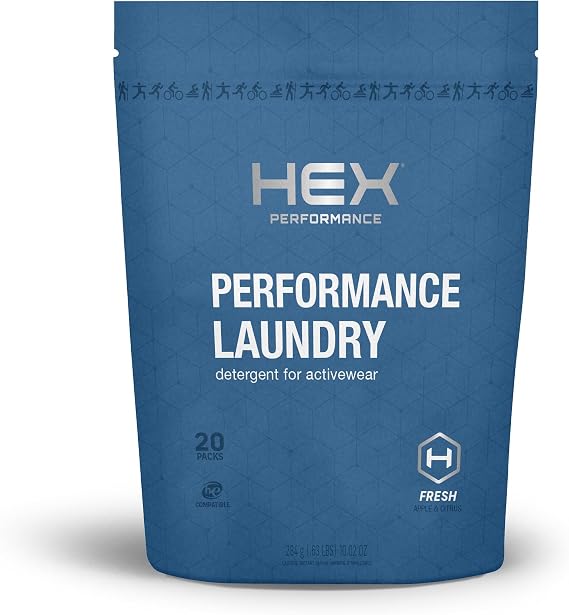 HEX Performance Activewear Laundry Detergent Packs, Fresh, 20 Count
