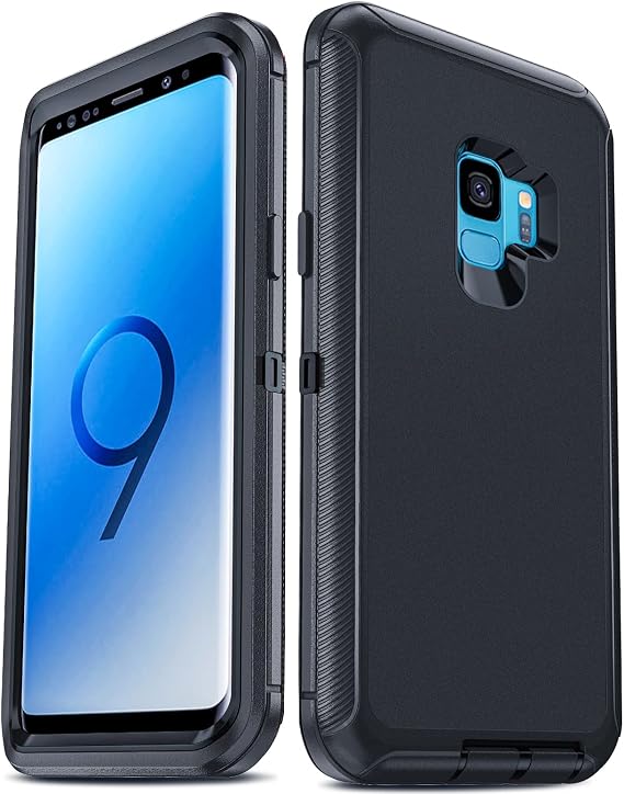 LeYi for Samsung Galaxy-S9 Case: Samsung S9 Cover [NOT FIT S9 Plus], 3 in 1 Full Body Shockproof Rubber Dustproof Defender Protection Protection Case for Samsung Galaxy S 9, Black