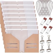 8 Pack Travelers Notebook Accessories Kit, Include Travel Kraft File Folder Zipper Case Pen Holder Binder Clip and Elastic for Diary Passport Organizer, Passport Size