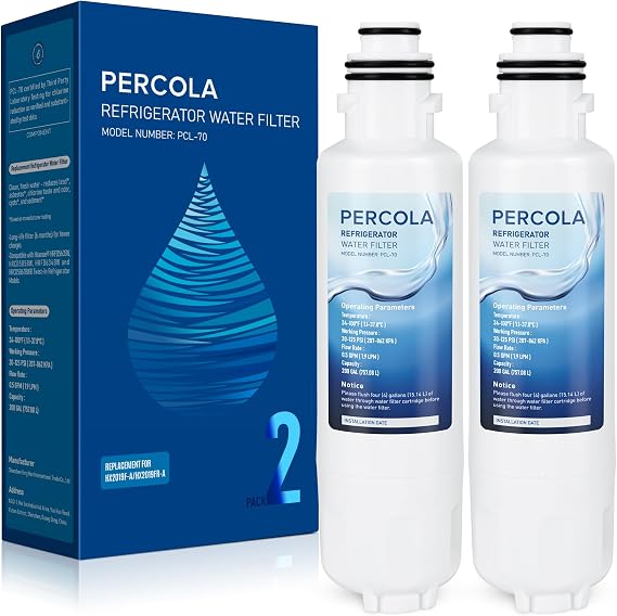 HX2019FR-A/HX2019F-A/K2100988 Water Filter Replacement, 2-Pack | Compatible with Hisense HRM260N6TSE, HRFD560SW, HRCD585BW, HRFD634BW, HRCD650BW, HRCD586TBWB, HRS290P5FSE, MRM260N6TSE