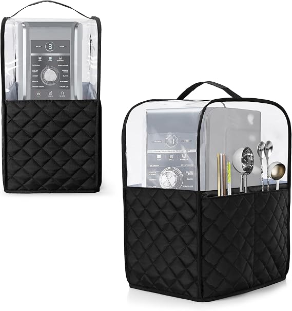 LUXJA Transparent Top Ice Cream Maker Dust Cover, Black