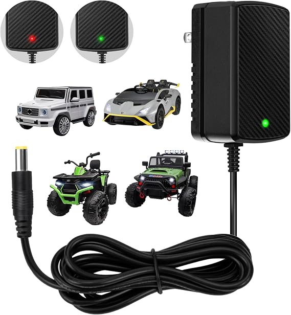 venshun 24V Charger for Kids Ride On Car Toys 24 Volt Battery Best Choice Products Wrangler SUV Kid Trax Dynacraft Toy Car 24v Universal Charger Kids Electric Battery Power Supplies