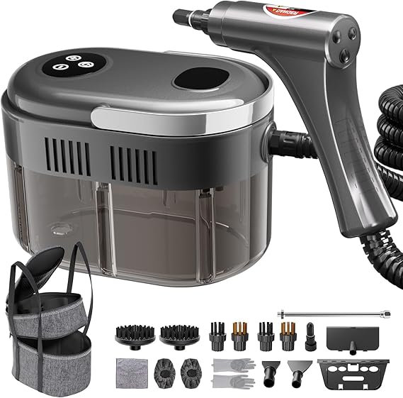 Steam Cleaner,15s Heat-Up,1.5L Tank,6-Level Adjustable Handle,Steamer for Cleaning,Portable Steamer for Cleaning with 20PCS Accessories,Steam Cleaner for Home,Car