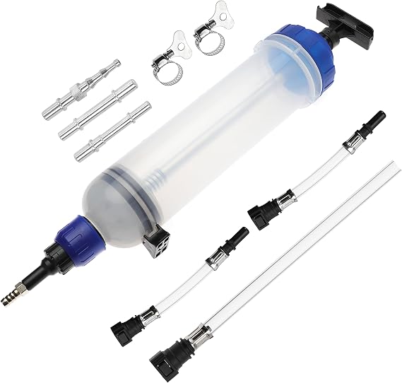 1.5L Fluid Extractor Automotive Oil Extractor Pump Oil Syringe Manual Extraction Fill Pump Transfer Pump Fuel Transfer Extractor (1500ML)