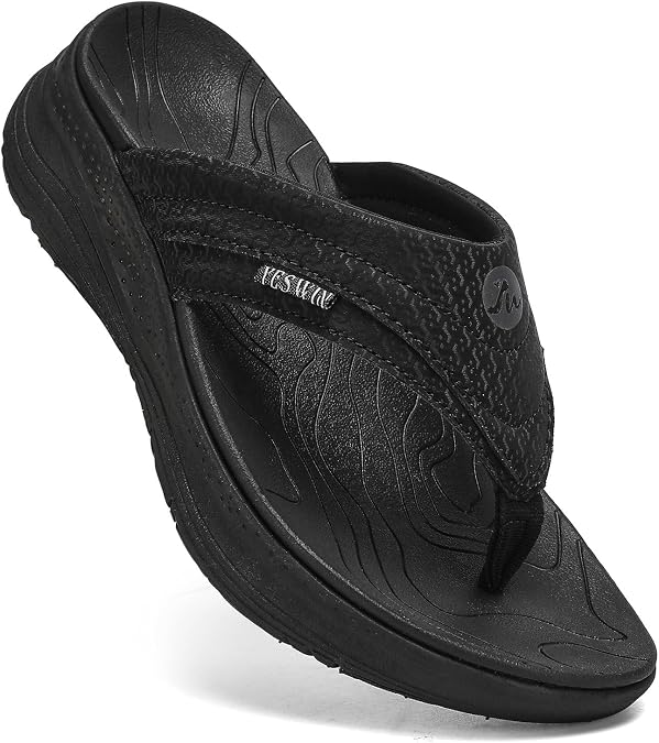 Women's Orthotic Platform Flip Flop with Arch Support Ladies Comfortable Recovery Walking Thong Sandals Slip On Indoor Outdoor for Summer Beach