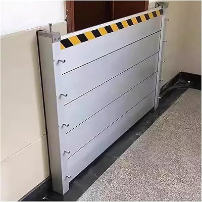 Flood Water Barrier for Home Door Heavy Duty, Removable Flood Defence Barriers for GarageDoorwaysPatioWarehouse, 17feet 10ft 8ft 6ft 5foot 3ft, Aluminum Reusable Flood Control Barrier Shield3.7 ft