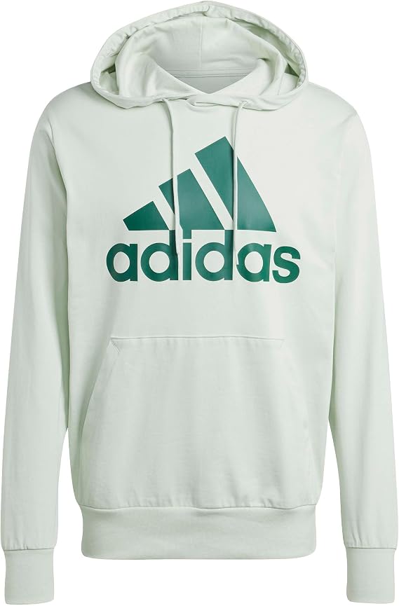 adidas Men's Essentials Logo Hoodie, White/Light Purple