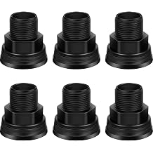 6 Pcs Double Threaded Bulkhead Water Tank Connector PVC Bulkhead Fitting 3/4 Inch Male 1/2 Inch Female for Rain Barrels, Aquariums, Water Tanks, Tubs, Pools, Spigot