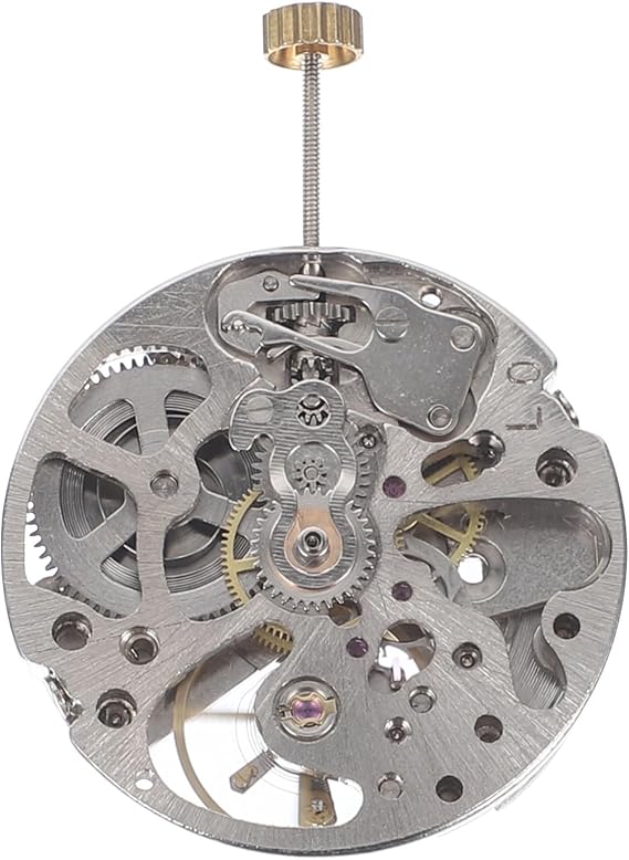 Automatic Mechanical Watch Movement, Japanese Quartz Movement, Skeleton Watch Accessories, Self Winding Skeleton Mechanism for Replacement and Repair