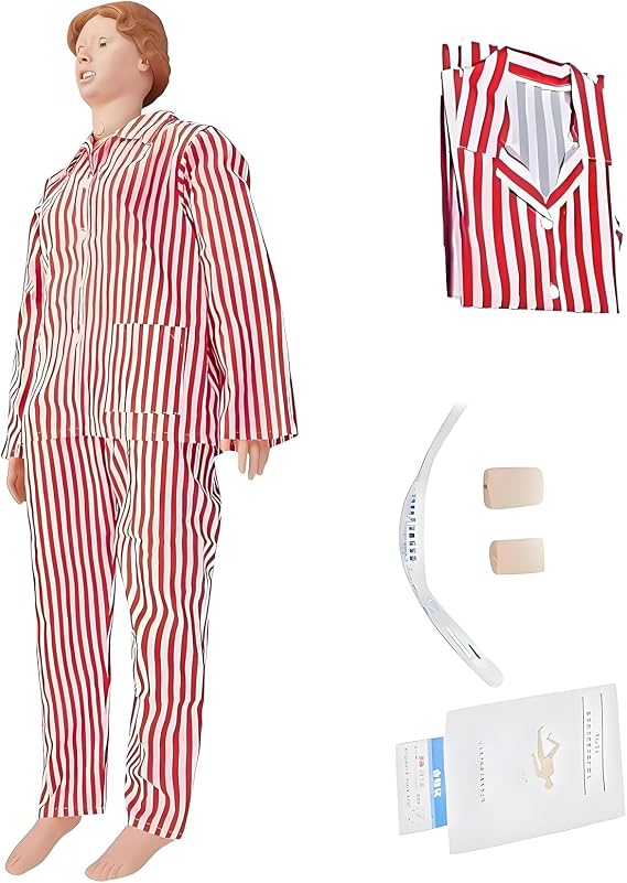 67-Inch Female Nursing Training Manikin, Full-Body Nursing Skills Practice Model with Movable Joints for Nursing School, Classroom Demonstration and Simulation Training
