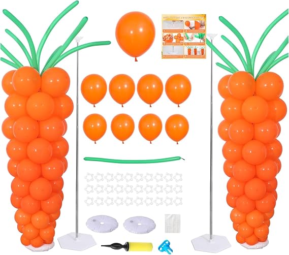 Carrot Balloon Column Stand Kit Set of 2 for Floor