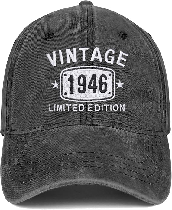 80th Birthday Gifts for Men Women 1945 Vintage Hats 80 Year Old Embroidered Baseball Cap