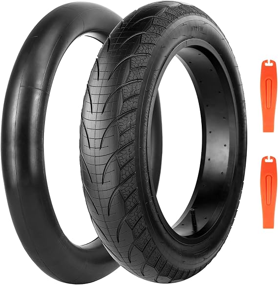1/2 Pack Fat Tire for Ebike Mountain Snow Bike Heavy Duty High-Performance Wear-Resistant Tire 16"/20"/26" x 4.0",Black/Brown/White