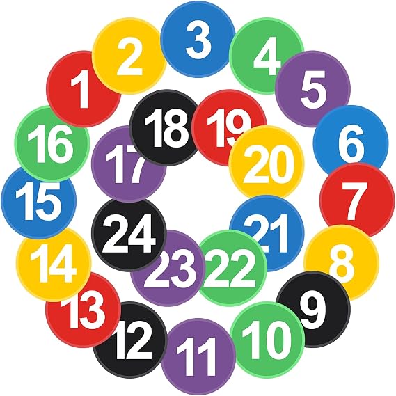 24 Pack Spot Markers Non Slip Rubber Agility Markers Flat Field Cones Floor Dots for Soccer Basketball Sports Speed Agility Training and Drills(7.6 Inch)