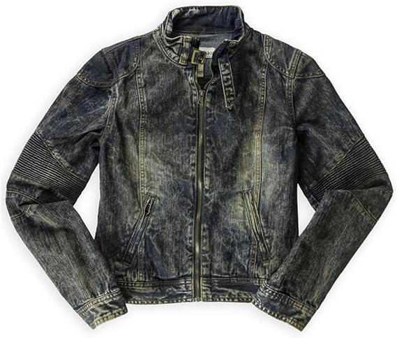Ecko Unltd. Womens Moto Jean Jacket, Blue, Large