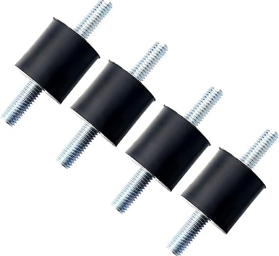 M6 x 18 Rubber Buffer Vibration Isolator Air Compressor Pump Anti-Vibration Rubber Mount Shock Absorber Anti-Vibration Insulation Rubber Bearing Boat Coils Rubber Bearing Shock Absorber (VV25 x 20)