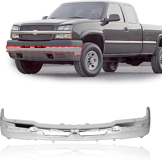 CarPartsDepot Front Bumper Face Bar for 03-07 Silverado 02-06 Avalanche