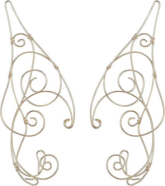 CoTera Fairy Elf Ear Cuff - Handmade Fairy Gold Ear Cuff Earrings