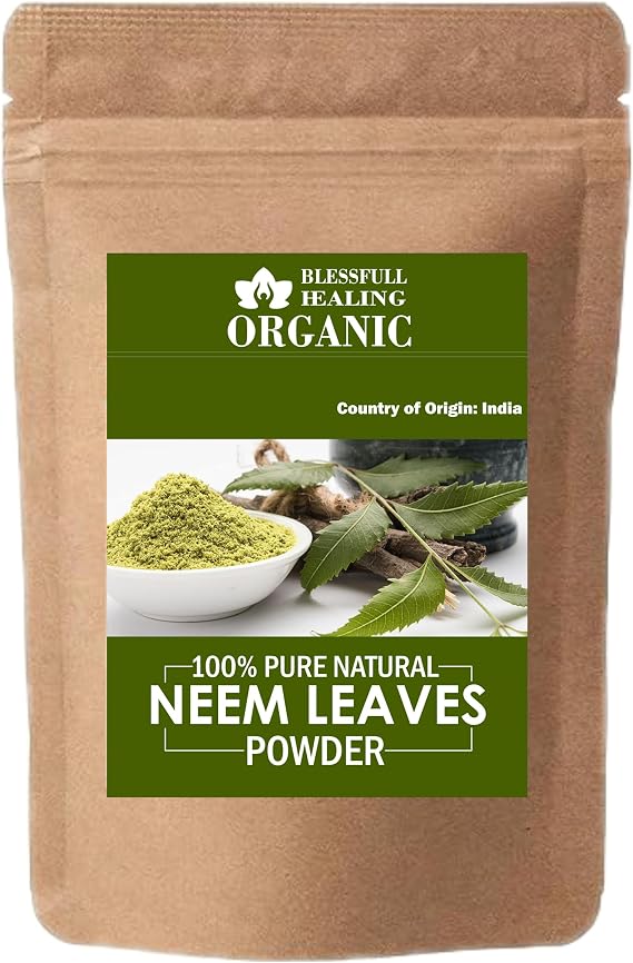 Blessfull Healing Organic Neem Leaves Powder 100% Pure Natural 200 Gram / 7.05 oz