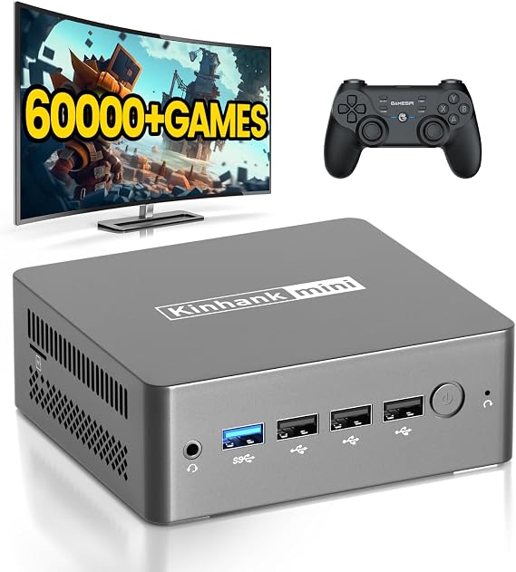 Mini PC Intel N100 (up to 3.4GHz) Mini Computer Windows 11, Small PC 8GB DDR5 256GB SSD,Built in 60,000+Games,4K Dual Display/WiFi 5/BT 4.2/500G External HDD Micro Desktop Computer for Home Office