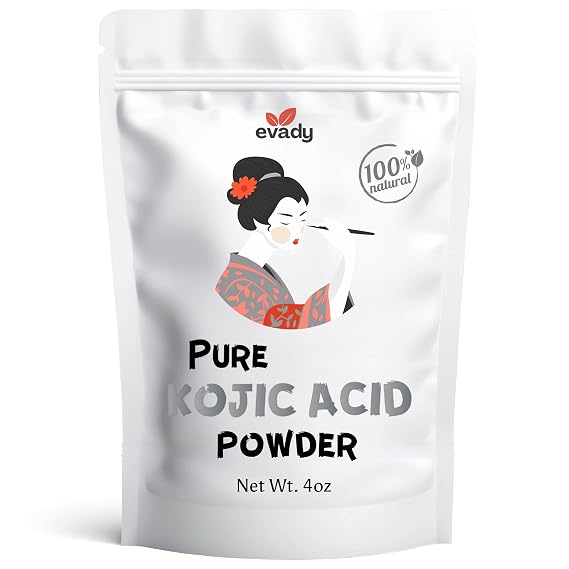 Kojic Acid Powder 4 oz for Skincare Products and Homemade Cosmetics, DIY Lotions, Creams, Serums, Soaps