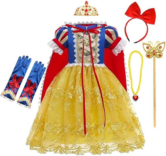 Princess Birthday Dress Girls Costume Halloween Christmas Fancy Cosplay Party Outfits w/Accessories