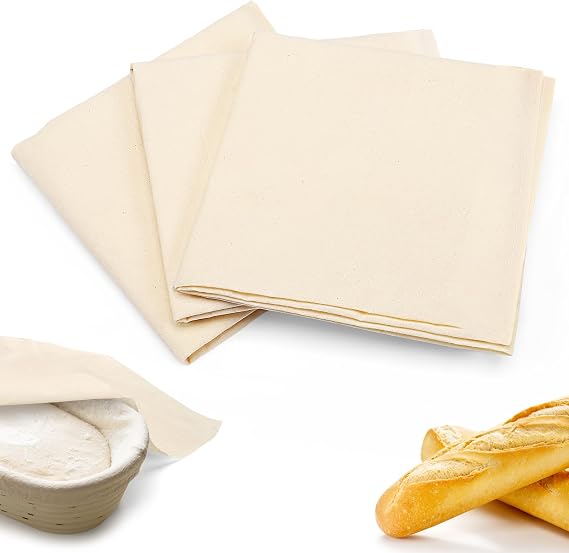 3Pcs 28"x28" Large 100% Cotton Flour Sack Towels for Sourdough Bread Baking
