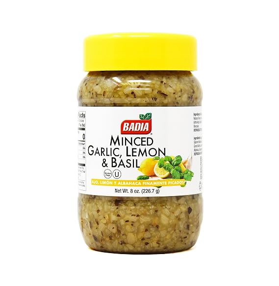 Badia Minced Garlic, Lemon & Basil 8 oz Zesty Garlic Blend