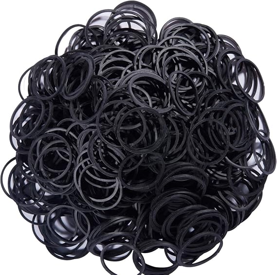 AMUU Rubber Bands size10 Black 1inch 500pcs Small Rubber Bands | Rubber Band for Office Supplies School Home Strong Elastic Band
