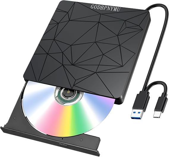 External CD/DVD Drive for Laptop,USB 3.0 CD Burner DVD Player | Portable CD DVD Disc Copier for Laptops and PC Plug & play Compatible with Windows 7/8/10/11, Linux, and Mac OS