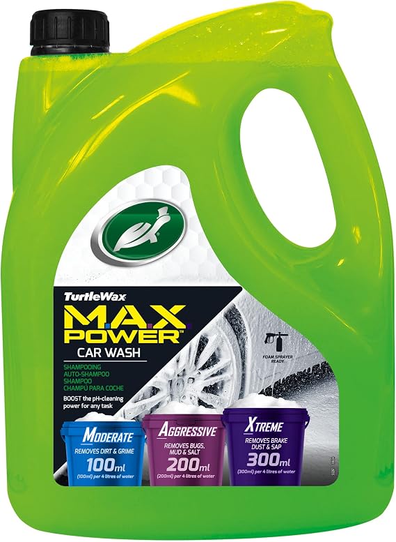 Turtle Wax Max-Power Super Concentrated Car Wash Shampoo 4 Lt