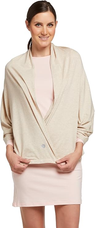 Solbari UPF 50+ Women's Sun Protection Sun Shawl Sensitive Collection - One Size (25 inches x 63 inches) / Oatmeal - UV Protection, Sun Protective | Soft, breathable shawl made from natural fibers, designed for sensitive skin for everyday wear and travel