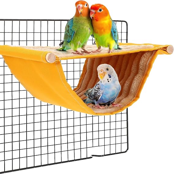 Winter Warm Bird Nest Bed, Parrot Hanging Bed Cage Hammock Finch Hamster | Snuggle Hut, Parrot House Tent, Bird Cage Stand Perch, for Parakeet, Budgies, Cockatiels, Lovebird, Cockatoo