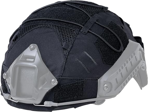 IDOGEAR Tactical Helmet Cover with Battery Pouch for M/L L/XL Fast Helmet Counterweight Pack Camouflage Cloth Fit PJ BJ MH Helmet