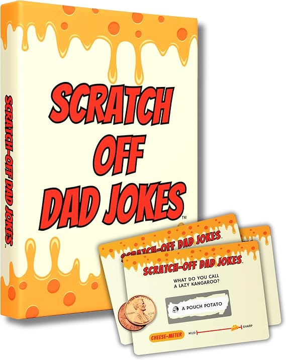 Scratch Off Dad Jokes - Dad Gift Ideas, Great for Fathers Day, Stocking Stuffers, White Elephant and Birthday Ideas - Set Includes 60+ Extra Funny Dad Jokes