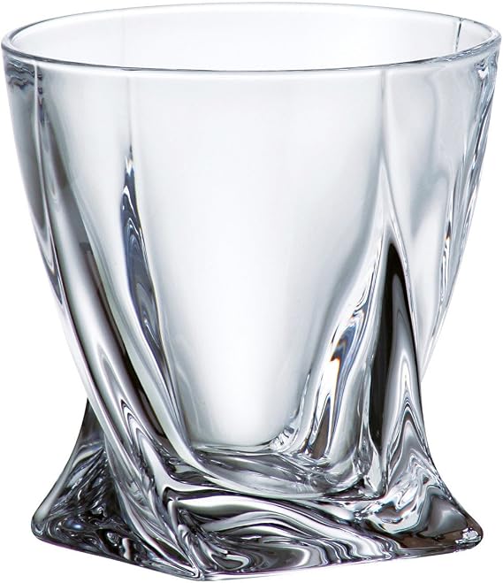 Barski , European,Glass, Crystalline, Old Fashioned Tumbler Glasses With A Twist on the Bottom, 11.5 oz, Made in Europe, Set of 6
