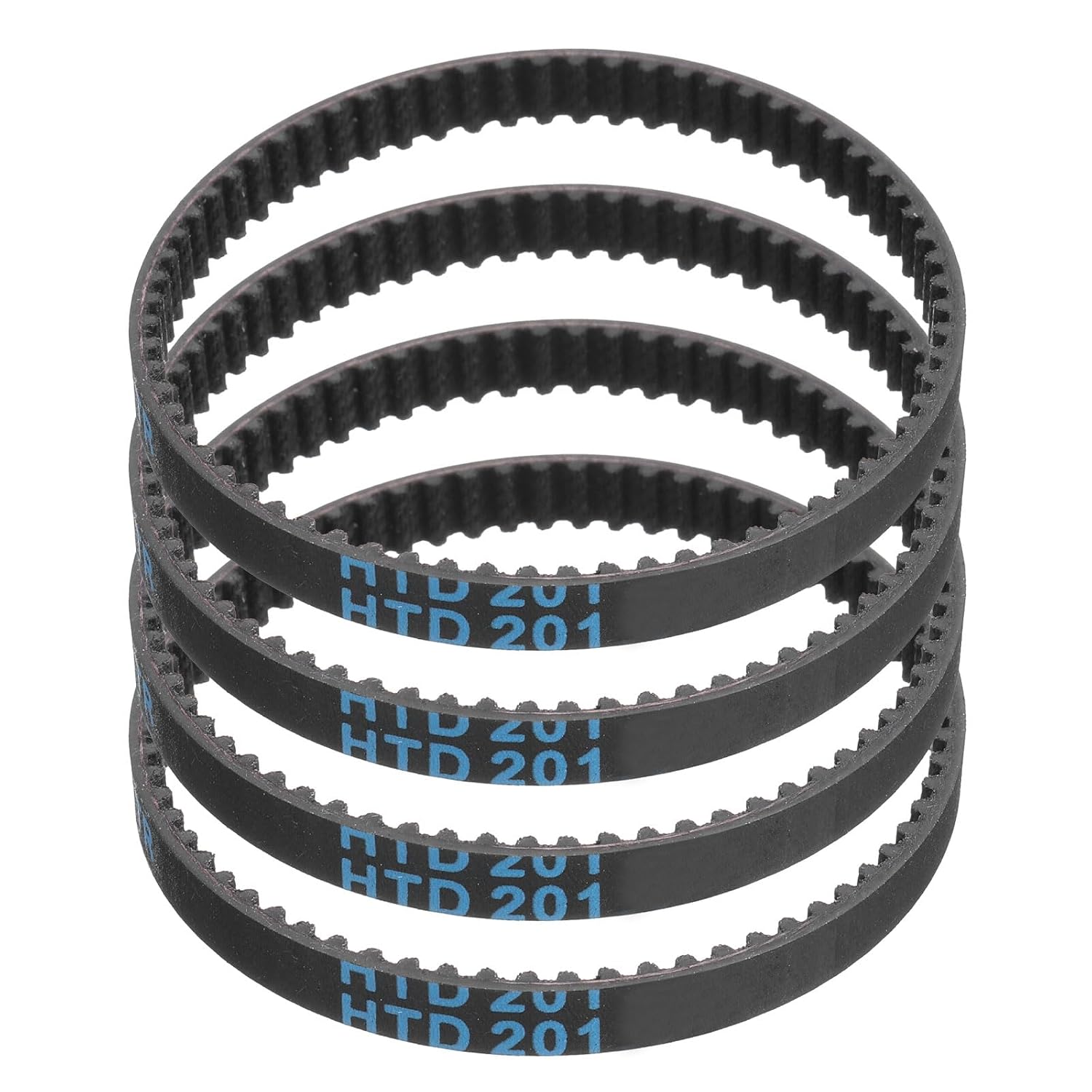 QUARKZMAN HTD-3M Rubber Timing Belt 67 Teeth 201 mm Pitch x 6 mm Width x 2.4 mm Height Closed Loop Toothed Belt Pack of 4