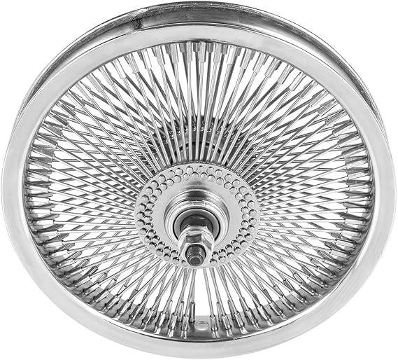12" 144 Spoke Steel Front Wheel Chrome