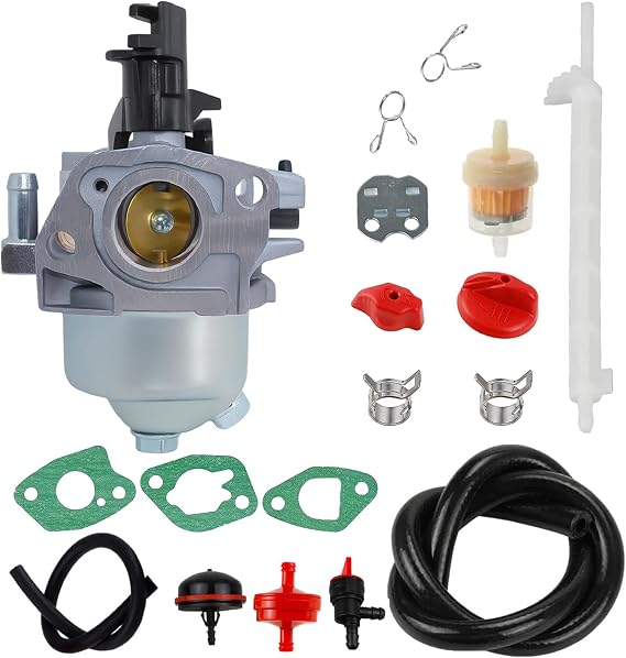 595785 Carburetor for 591154 592447 Snowblower 208Cc 9.5Hp Series Engine with Fuel Filter Fuel Line Kit
