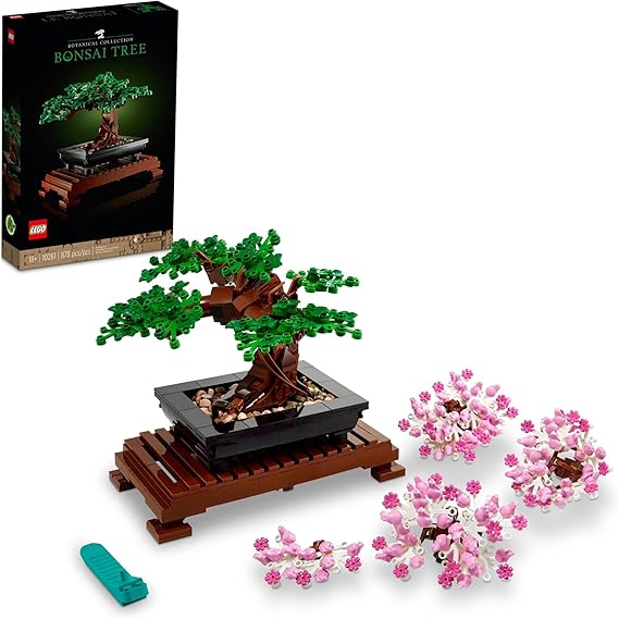 LEGO Botanicals Bonsai Tree Building Set - Artificial Bonsai Tree Plants for Home Decor, Adults Ages 18+ Faux, Fake Plants for Table, Desk, Office - Birthday Gift for Men & Women - 10281